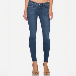 L'AGENCE Chantal Low Rise Skinny Jeans in Dark Vintage